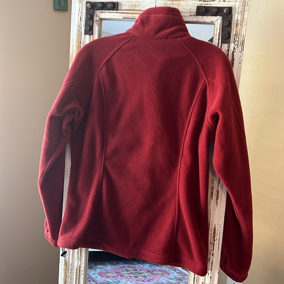 Women’s Medium Fleece COLUMBIA Rust Color Jacket - Picture 5 of 8